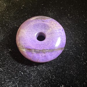 Sugilite Bead Pendant,Sugilite Necklace,Natural Sugilite Jewelry,Necklace for Woman,Gift for Her