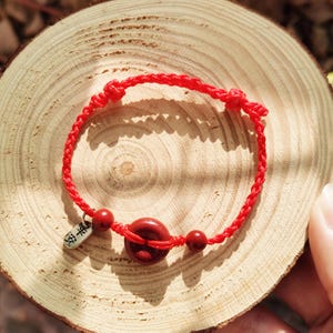 Handmade Red Rope Cinnabar Lucky Bracelet,Red String Bracelet for Protection,S952 Silver Red String Bracelet,Handmade Gift,Gifts for Her