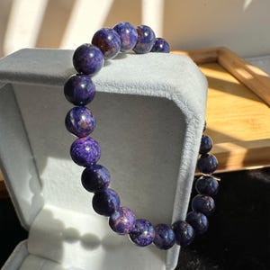 Sugilite Bead Bracelet,Sugilite Handmade Bracelet,Sugilite Gemstone,Healing Bracelet,Natural Sugilite,Gifts for Sugilite Enthusiasts