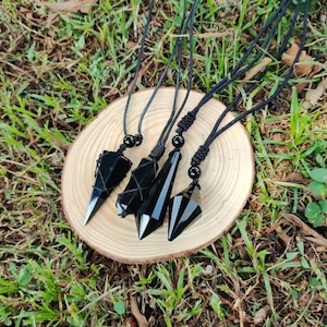 Pure Natural Black Obsidian Healing Necklace,Obsidian Rope Necklace,Gift for Dady,Father's Day Gift,Gift for Firend,Gift for Sendoff