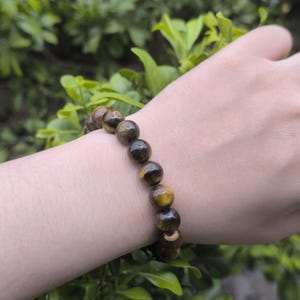 Pure Natural Tiger&#39;s Eye Bracelet, Tiger&#39;s Eye Bracelet,Gift for Dad, Yellow Bracelet for Women,Protection,Healing,Back to School Gift