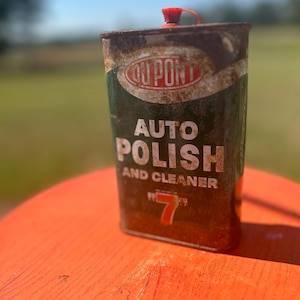 antique DuPont 7 tin