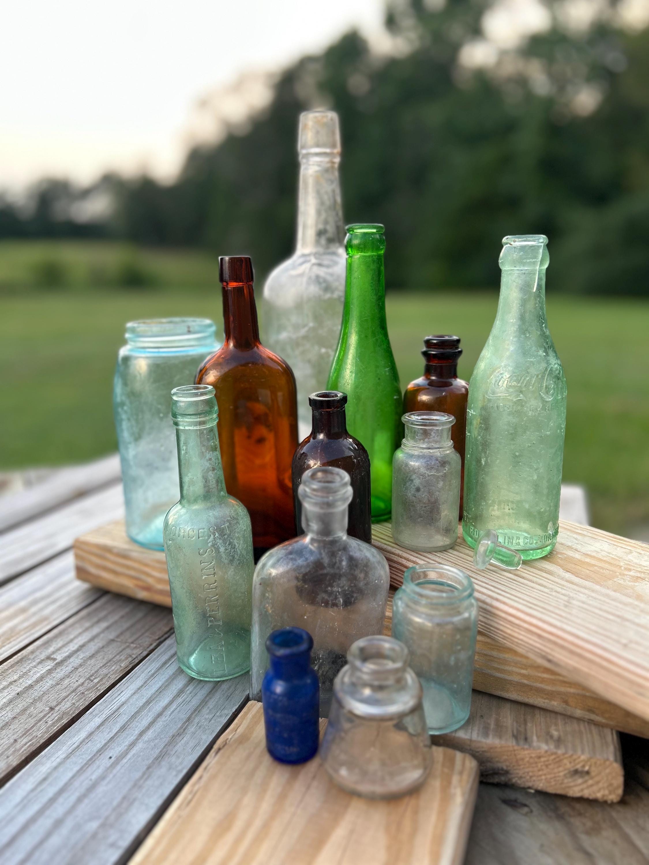 1910's〜1920's VINTAGE GLASS BOTTLES Antique 1920 Bottle - Etsy