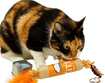 Cat Toy Gift Set | Felt Balls + Kicker Toy | Rechargeable North American Catnip | USA