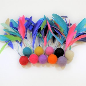 Feather Cat Toys / Pet Toys / Cat Toy / Cat Toss Toy / Catnip Infused