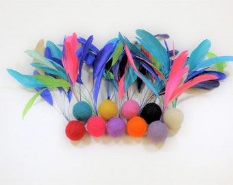 Feather Cat Toys / Pet Toys / Cat Toy / Cat Toss Toy / Catnip Infused