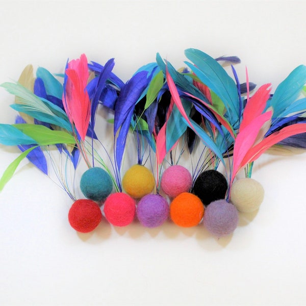 Feather Cat Toys / Pet Toys / Cat Toy / Cat Toss Toy / Catnip Infused