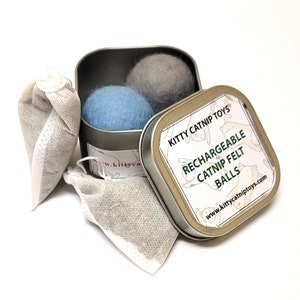 Rechargeable Catnip Infused XL Felt Balls | Cat Toys | Catnip Toys | Cat Ball Toy | Cat Toss Toy