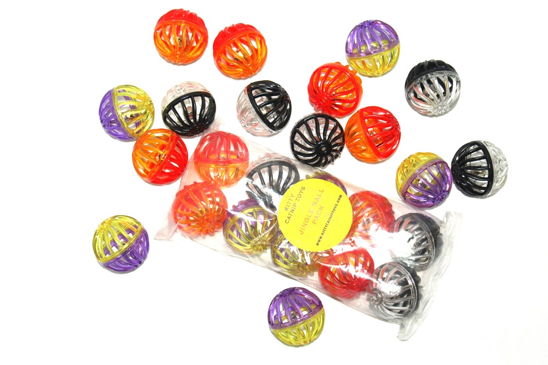 Lattice Balls With Jingle Bell Value Pack Cat Toss Toy Jingle Bell Cat