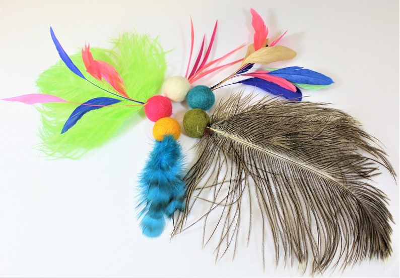 Feather Cat Toys / Assorted Cat Toys/ Cat Toy / Catnip Infused Etsy
