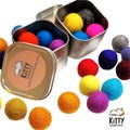 Rechargeable Catnip Felt Balls – Handmade Wool Cat Toys in Reusable Tin