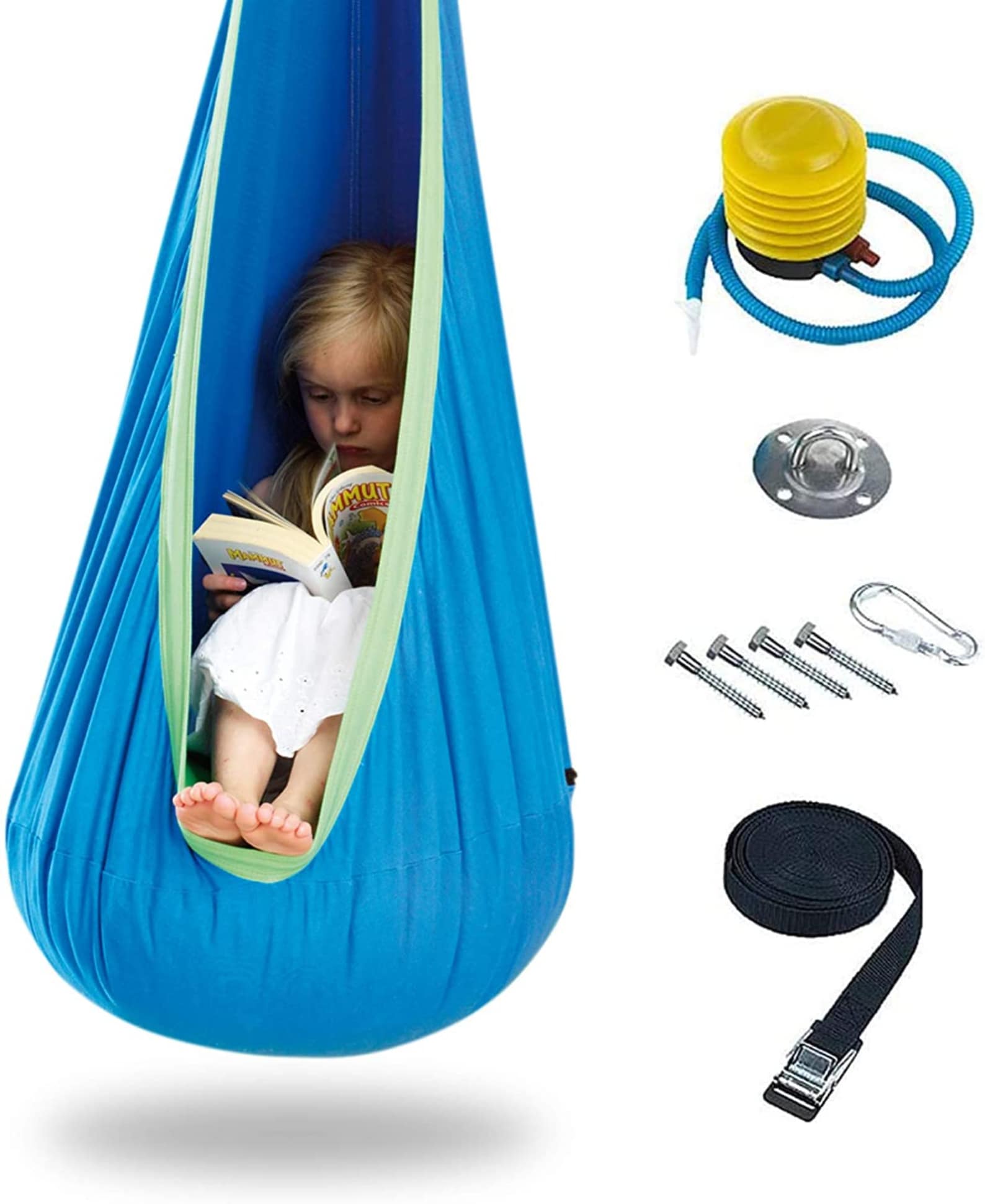 Sensory Jungle Hanging Pod Chair with Cushion Therapy Swing Etsy