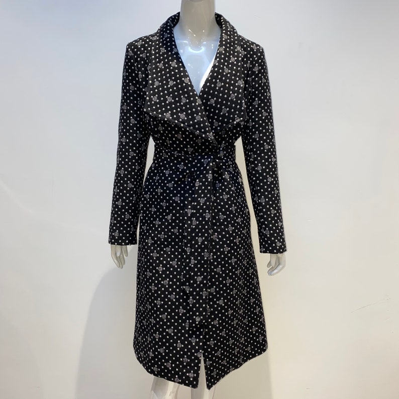 New Androse Teds Military Ladies Wool Coat Women Jacket Belt Trench Warm Outwear Gold Button Twill Black Purple Red UK 8-16