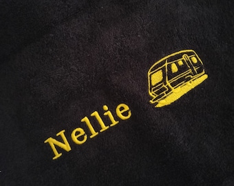Camper and caravan towel, tea towel, hand towel, general purpose towel. Personalised, embroidered with your name or your van name.