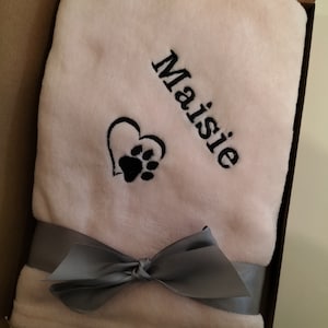 Pink Personalised Kitten Blanket With Polka Dot Kitten Etsy