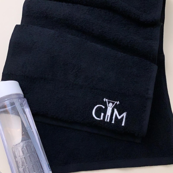 Gym towel 100% soft cotton towelling handy size, available in five colours, can be plain or with gym logo