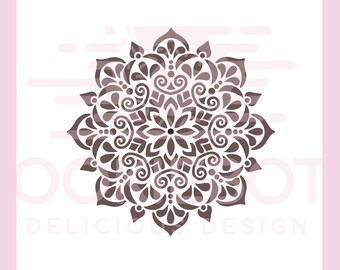 Download Mandala Stencil Svg Etsy