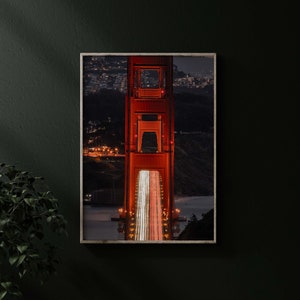 Golden Gate Bridge print home decor California Skyline San Francisco art Golden Gate Bridge Art Print modern fine art print minimalistic art