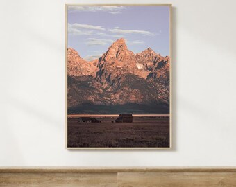 Grand Teton National Park Grand Teton barn Wyoming photographer art photography Landscape photography Mountain landscape art decor