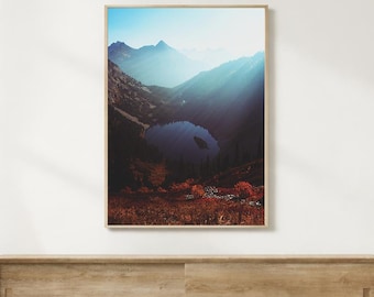 Pacific Northwest landscape photography printable Cascade mountain photography maple loop pass Washington State landscape wall art print