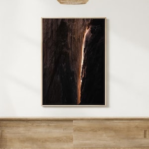 Firefall Yosemite national park wall prints gallery art photo wall ideas Minimalism wall decor prints California art print landscape photo