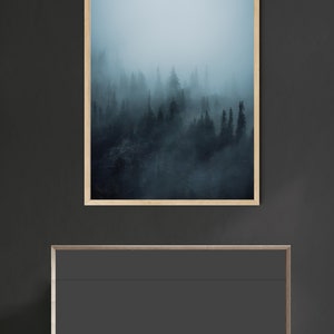 Pacific Northwest art, moody wall art, PNW art, forest art print, moody decor, Washington wall decor, moody forest print, Washington art bild 4
