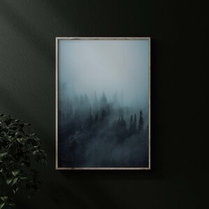 Pacific Northwest art, moody wall art, PNW art, forest art print, moody decor, Washington wall decor, moody forest print, Washington art bild 2