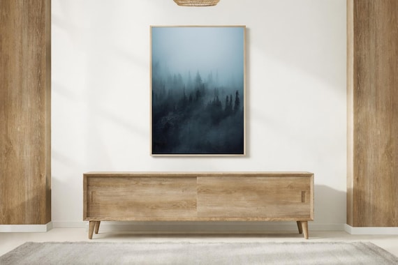 Pacific Northwest art, moody wall art, PNW art, forest art print, moody decor, Washington wall decor, moody forest print, Washington art