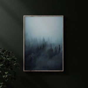 Pacific Northwest Moody forest print PNW art PNW photography Moody photography Moody art print Washington State art Forest wall decor art