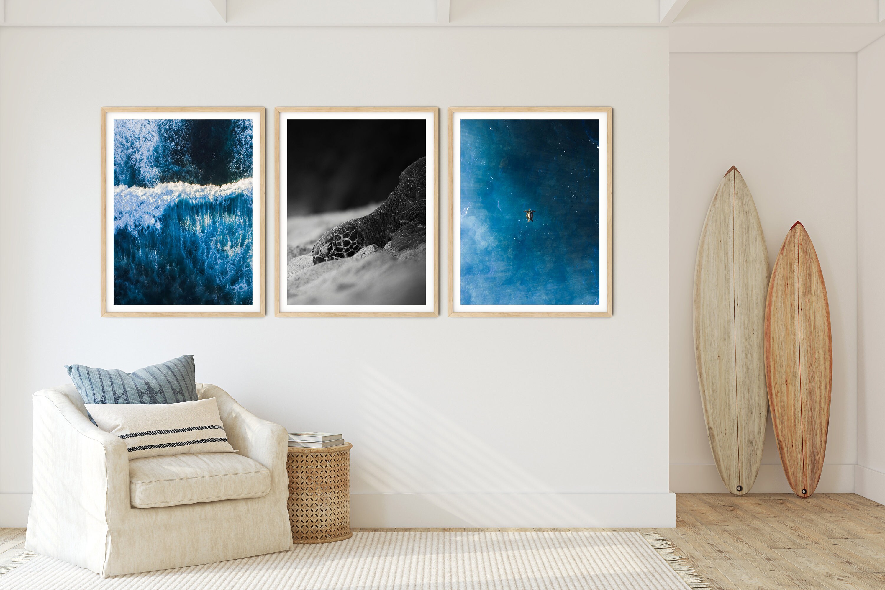Ocean Wall Decor Ocean Wave Print Hawaii Art Print Coastal Art Decor