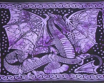 Purple Beautiful Color Walll Hanging Cotton Textile Indian Tapestry Poster Art
