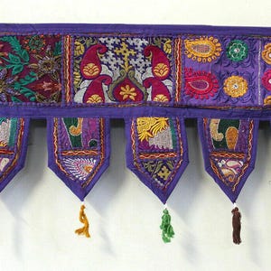Purple Toran 1 Meter Patchwork Door Hanging Home Decorative Bohemian Vintage Toran