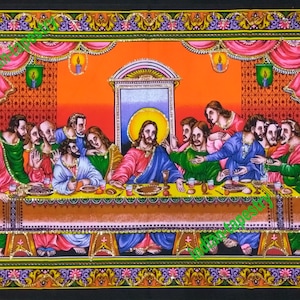Tapiz de lentejuelas indio Señor Jesús para colgar en la pared, decoración para el hogar, póster de algodón bohemio religioso