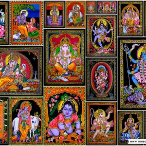 20 piezas (surtidos) Tapices de lentejuelas de Dios y Diosa para colgar en la pared, póster decorativo religioso para el hogar, estilo bohemio
