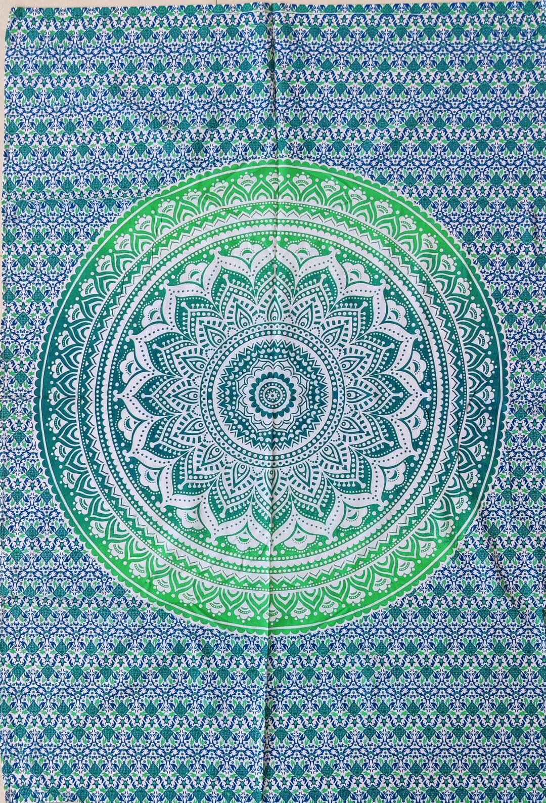 Indian Hippie Mandala Tapestry Home Decorative Green Poster Bohemian ...