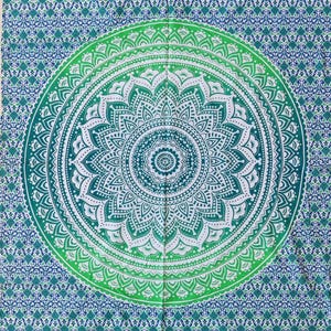 Indian Hippie Mandala Tapestry Home Decorative Green Poster Bohemian Wall Hanging