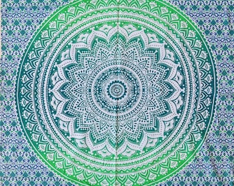 Indian Hippie Mandala Tapestry Home Decorative Green Poster Bohemian Wall Hanging