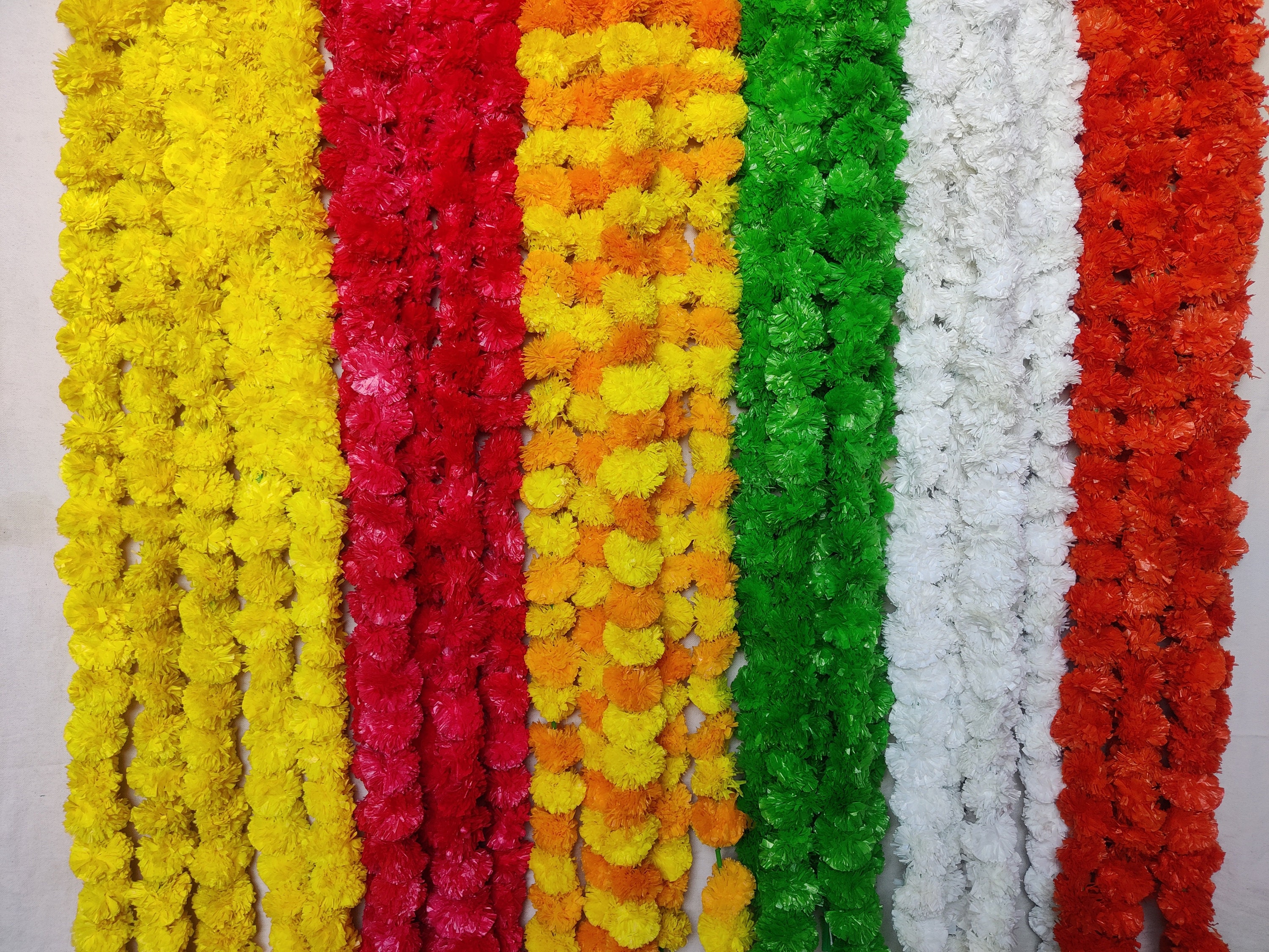 plastic marigold flowers