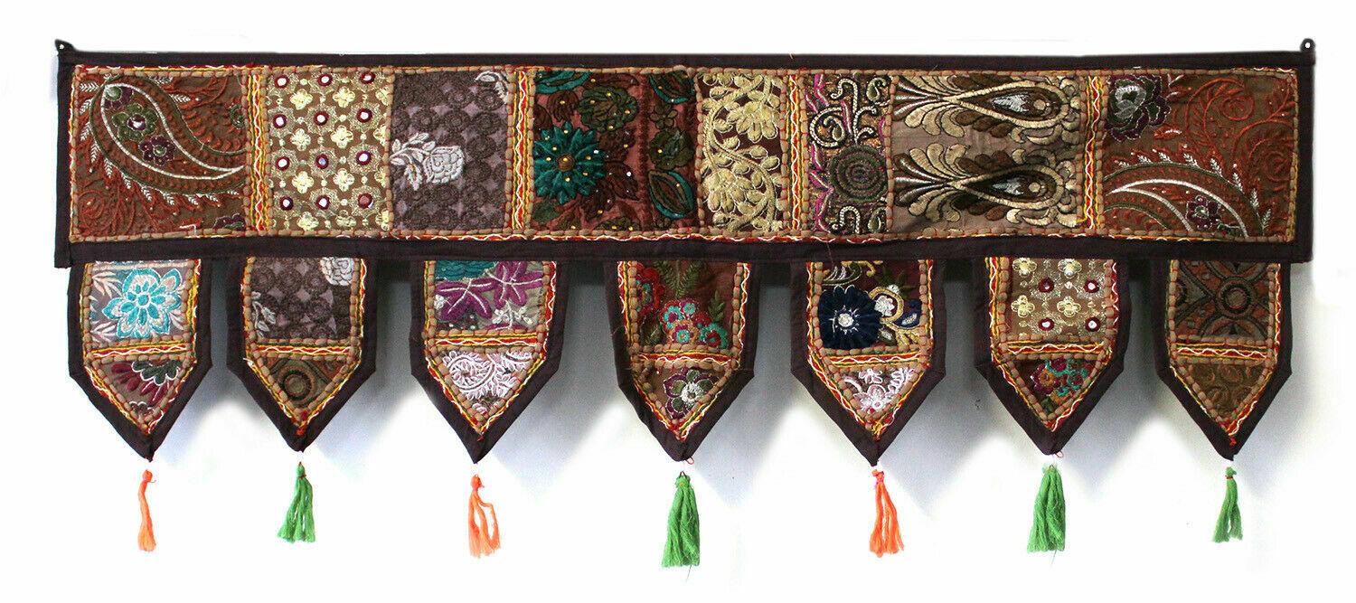 Black Toran 1 Meter Patchwork Door Hanging Home Decorative Bohemian Vintage Toran