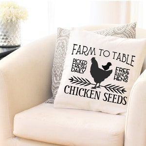Farm-to-Table CHICKEN SEEDS digital design | Instant Digital Download | SVG | Six File Types | Farmhouse Decor
