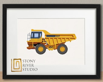Dump Truck Wall Art: Big Truck Print (Digital Download)