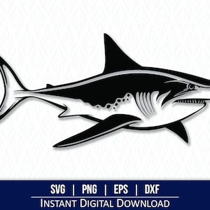 Shark SVG - Instant Digital Download - svg, png, dxf and eps included!