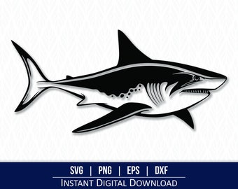 Shark SVG - Instant Digital Download - svg, png, dxf and eps included!