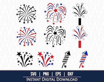 Fireworks SVG - Instant Digital Download - svg, png, dxf and eps included! Great for Cricut, Silhouette and Laser Engraving Projects