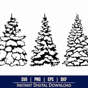 Albero di Natale SVG, albero sempreverde SVG - Download digitale istantaneo - svg, png, dxf ed eps inclusi!