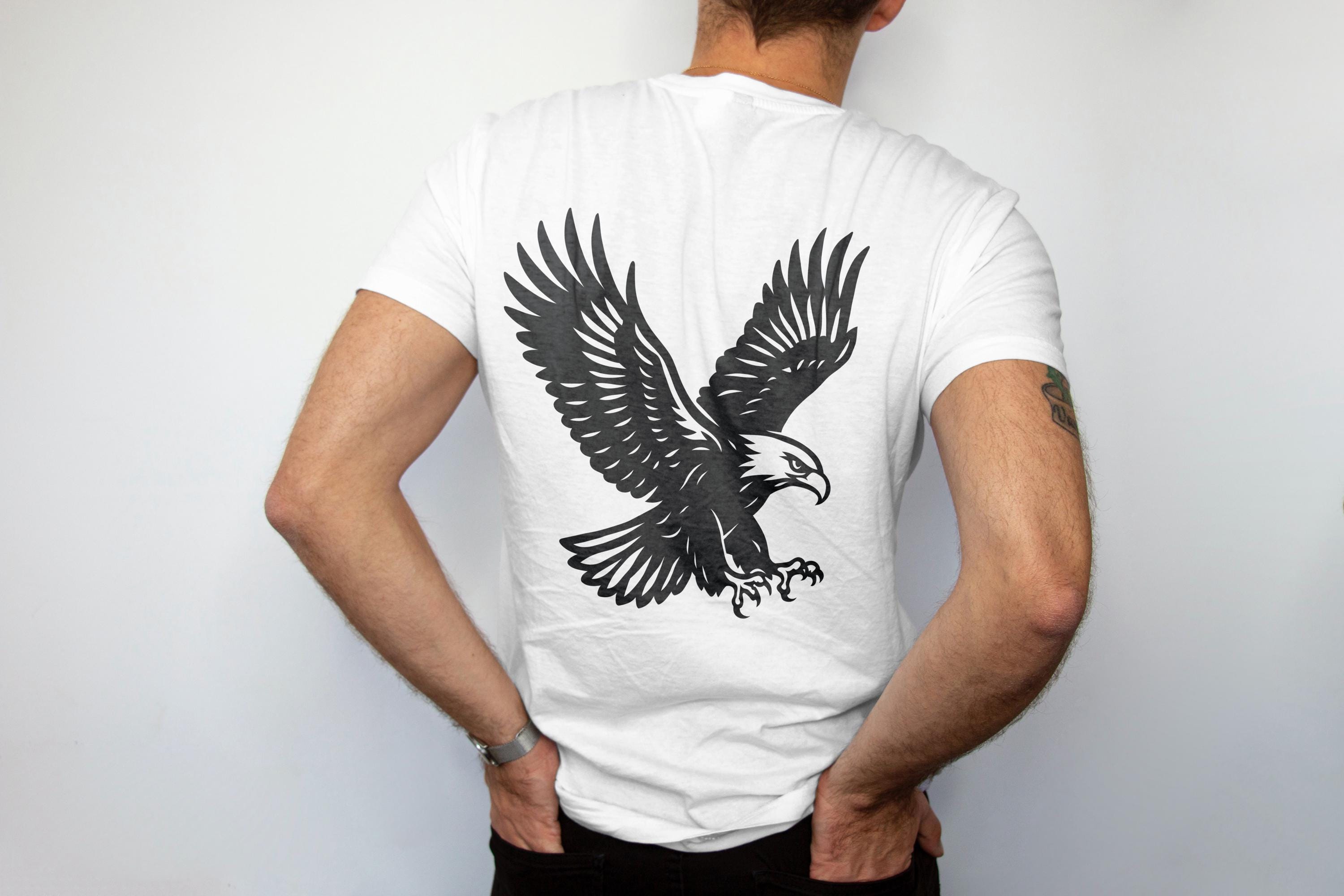 Flying Bald Eagle SVG: Wildlife Clipart, Laser Cut File (digital ...