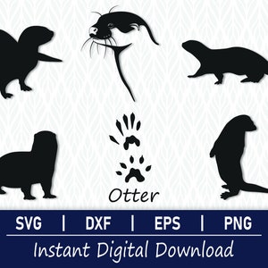 Otter svg - Instant Digital Download - svg, png, dxf and eps included!