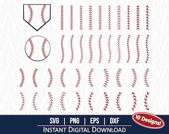 野球ステッチ svg - 即時デジタルダウンロード - svg、png、dxf、eps が含まれています!