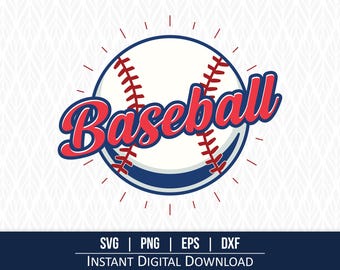 SVG Baseball Logo, Baseball Clipart - Instant Digital Download - svg, png, dxf and eps included!