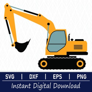 Excavator SVG, Excavator Cut File, Excavator clipart - Instant Digital Download
